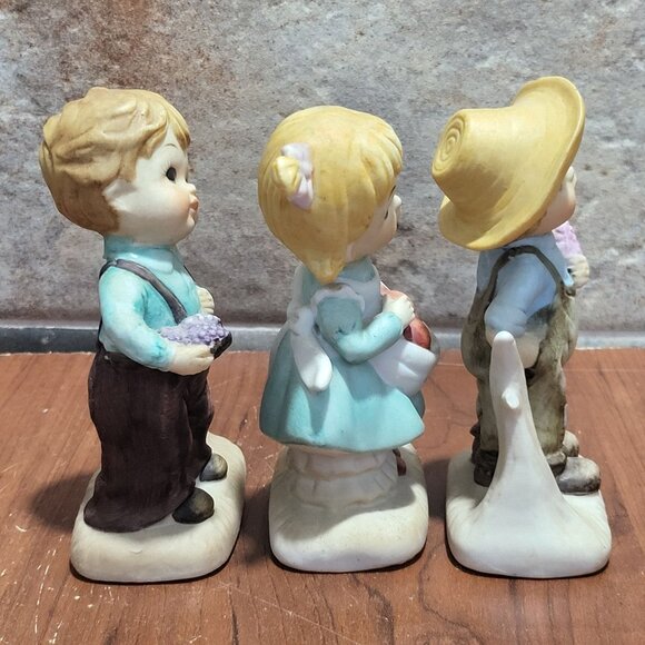 Vintage Norleans Boy and Girl Figurines Set of 3 - Picture 7 of 12